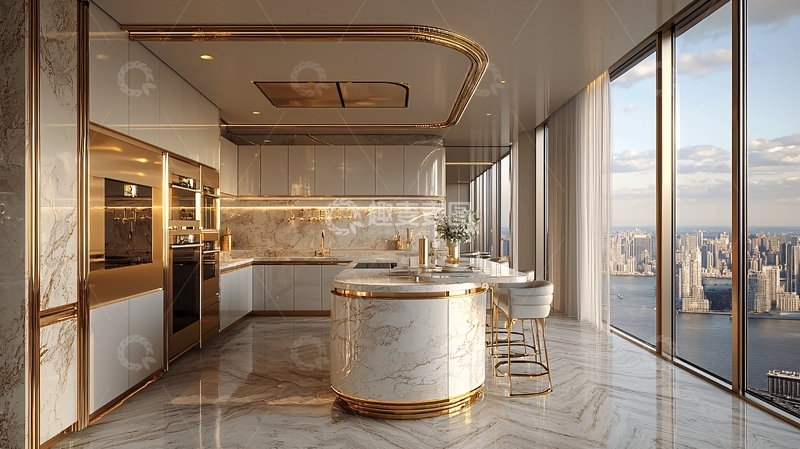 高清大图下载【趣麦麦图】奢华现代化厨房设计