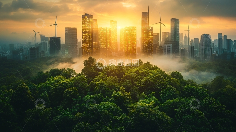 高清大图下载【趣麦麦图】绿色城市