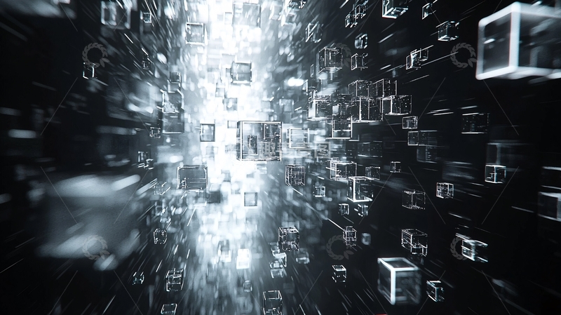 高清大图下载【趣麦麦图】数字方块隧道