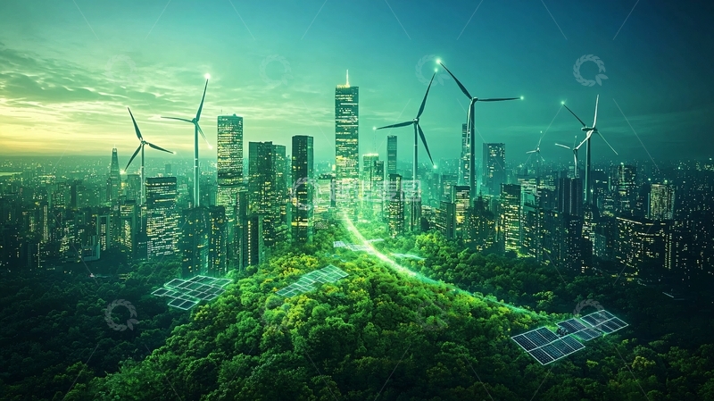 高清大图下载【趣麦麦图】绿色环保城市风光