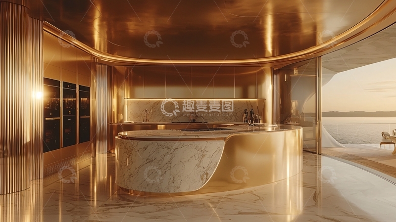 高清大图下载【趣麦麦图】奢华游艇室内设计