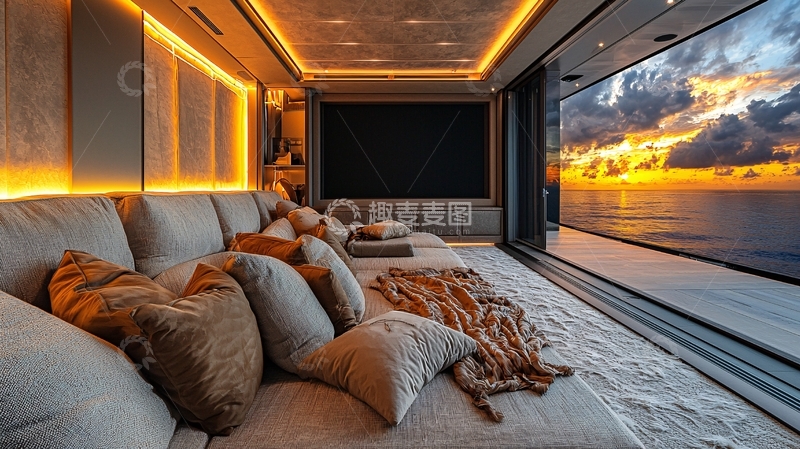 高清大图下载【趣麦麦图】游艇私人影院