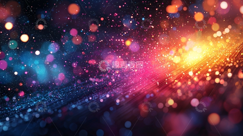 高清大图下载【趣麦麦图】绚丽多彩的星光背景