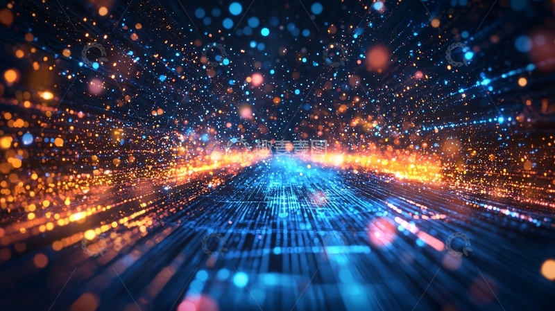 高清大图下载【趣麦麦图】光点隧道