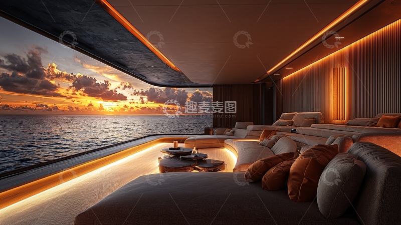 高清大图下载【趣麦麦图】豪华游艇内景