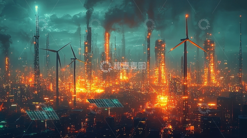 高清大图下载【趣麦麦图】黑暗工业风未来城市