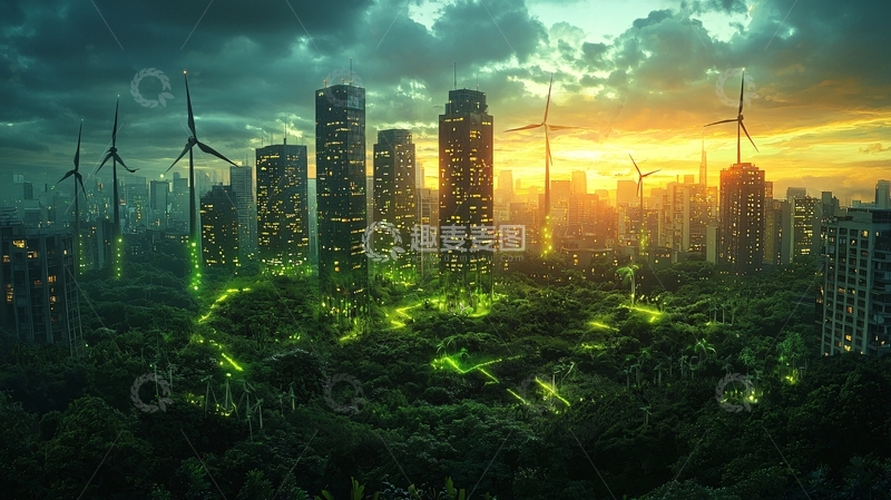 高清大图下载【趣麦麦图】绿色城市未来