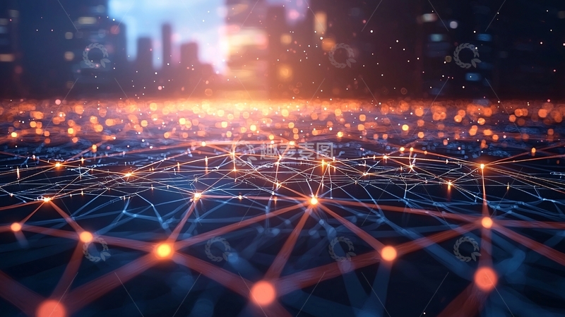 高清大图下载【趣麦麦图】未来科技感城市网络