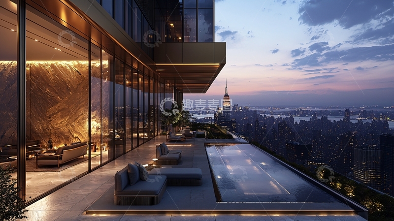 高清大图下载【趣麦麦图】摩天大楼夜景