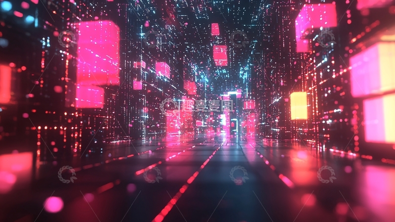 高清大图下载【趣麦麦图】未来科技感通道