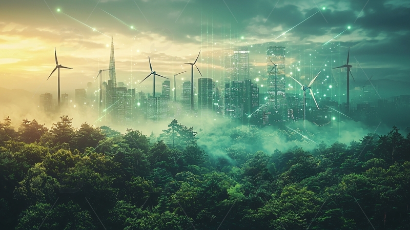 高清大图下载【趣麦麦图】绿色环保城市