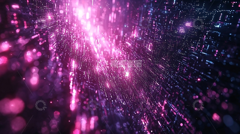 高清大图下载【趣麦麦图】粉色粒子流