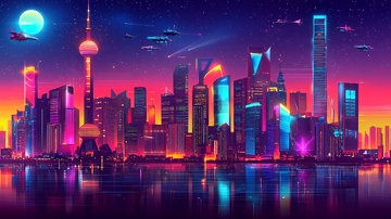 未来都市夜景210