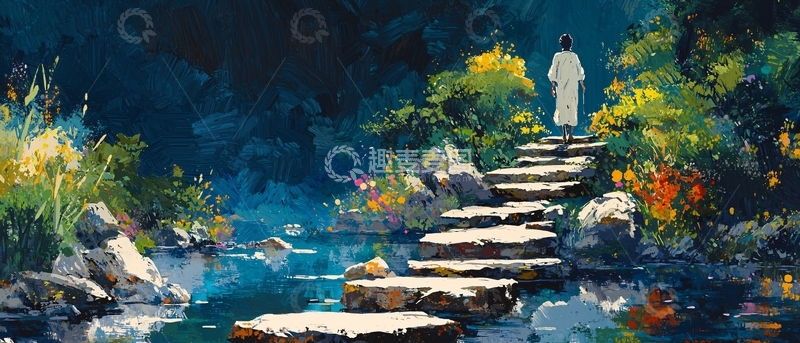 高清大图下载【趣麦麦图】静谧山水意境图