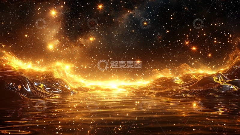 高清大图下载【趣麦麦图】金色星球