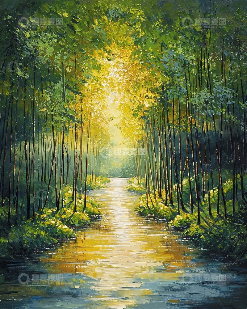 高清大图下载【趣麦麦图】阳光森林小路