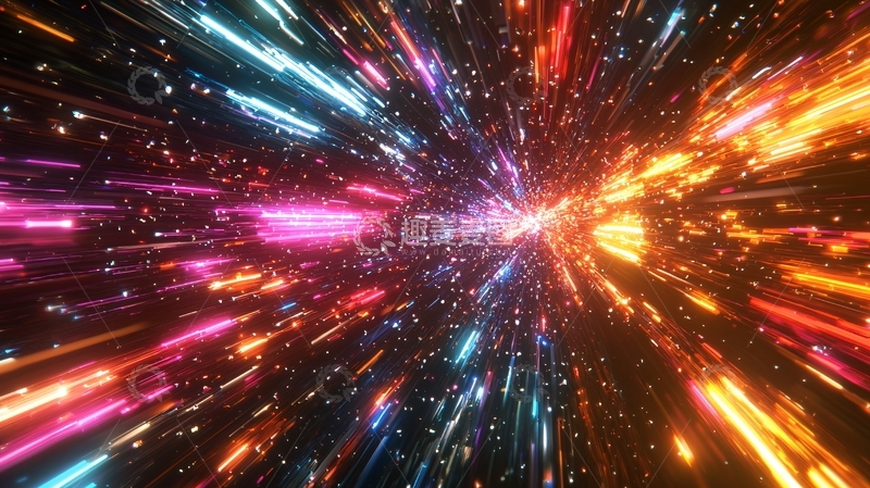 高清大图下载【趣麦麦图】绚丽多彩的宇宙光线