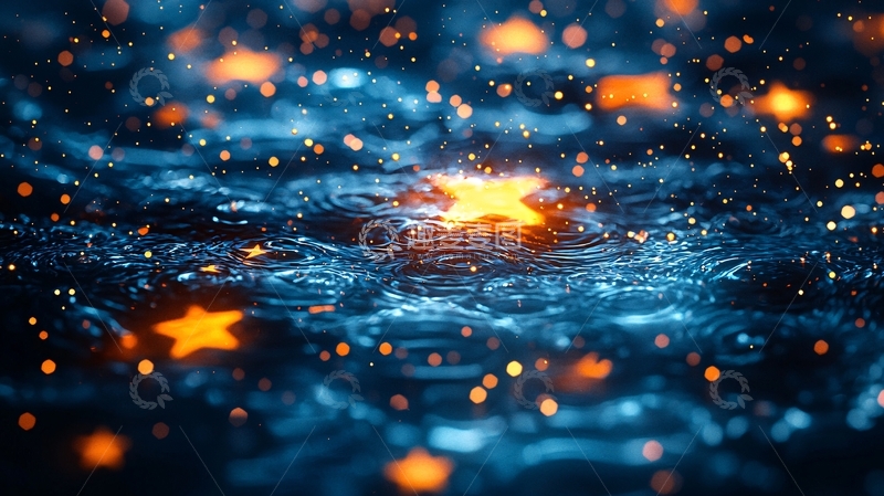 高清大图下载【趣麦麦图】深蓝星河梦幻背景图