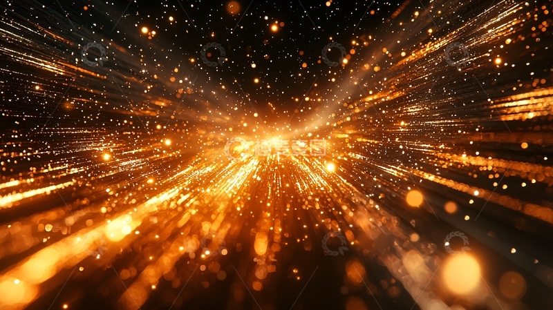 高清大图下载【趣麦麦图】金色粒子光线爆裂