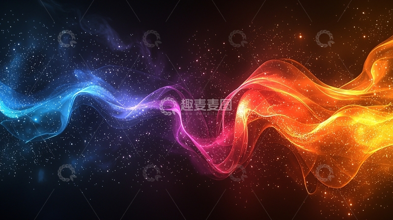 高清大图下载【趣麦麦图】抽象火焰流光