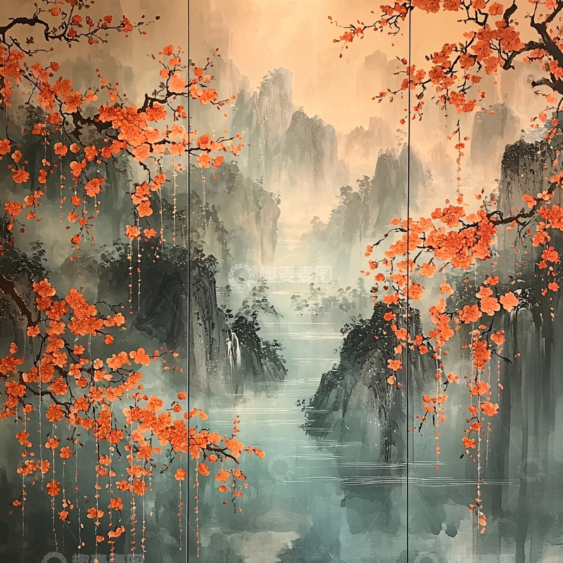 高清大图下载【趣麦麦图】水墨山水画620