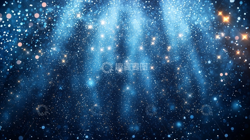 高清大图下载【趣麦麦图】蓝色梦幻星空背景