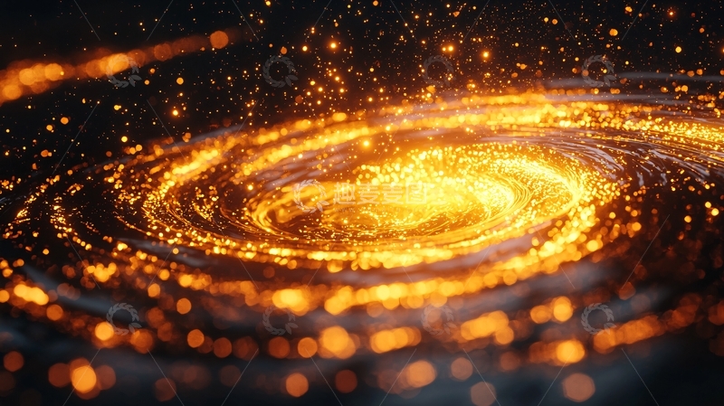高清大图下载【趣麦麦图】金色螺旋星系