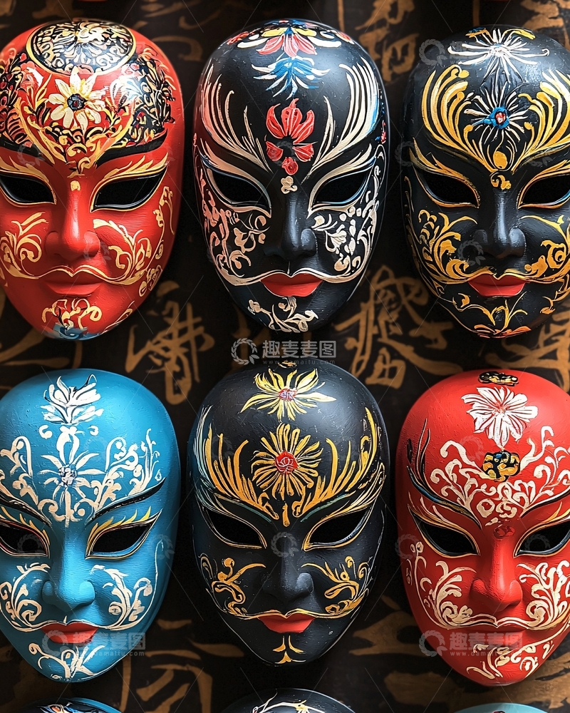 高清大图下载【趣麦麦图】彩色面具