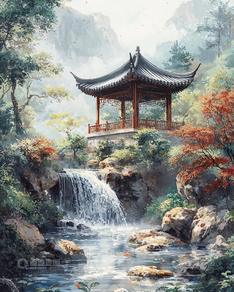 高清大图下载【趣麦麦图】水墨画中国风