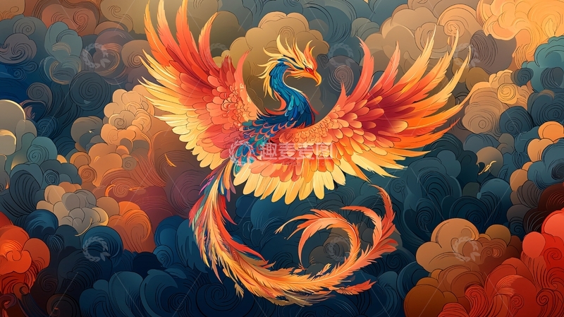 高清大图下载【趣麦麦图】火凤凰图