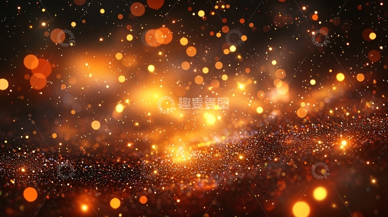 高清大图下载【趣麦麦图】黑暗背景金色光斑
