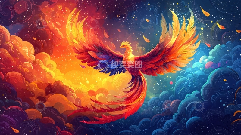 高清大图下载【趣麦麦图】火凤凰
