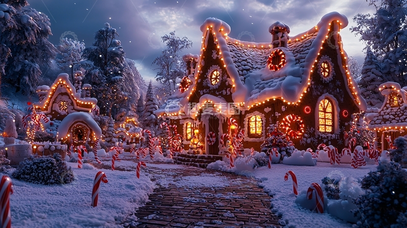 高清大图下载【趣麦麦图】圣诞节梦幻小屋