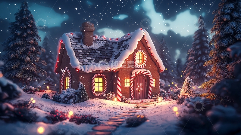 高清大图下载【趣麦麦图】圣诞姜饼屋10
