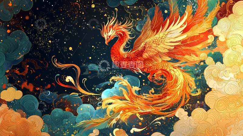 高清大图下载【趣麦麦图】火凤凰