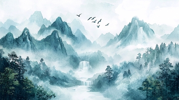 水墨山水画629