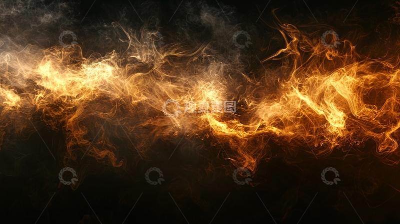 高清大图下载【趣麦麦图】暗金色火焰纹理