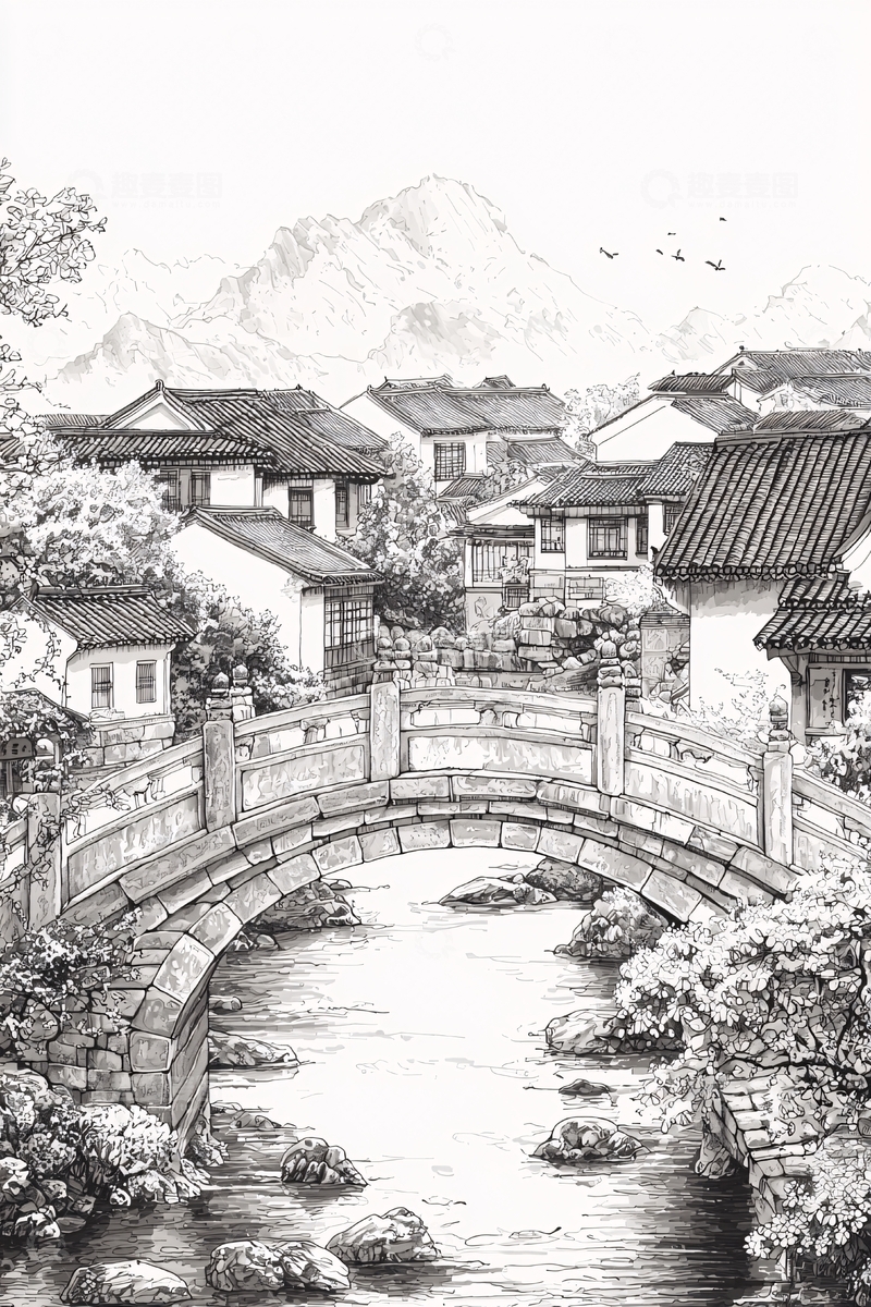 高清大图下载【趣麦麦图】水墨画