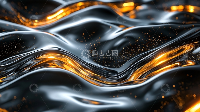 高清大图下载【趣麦麦图】流动的金属质感