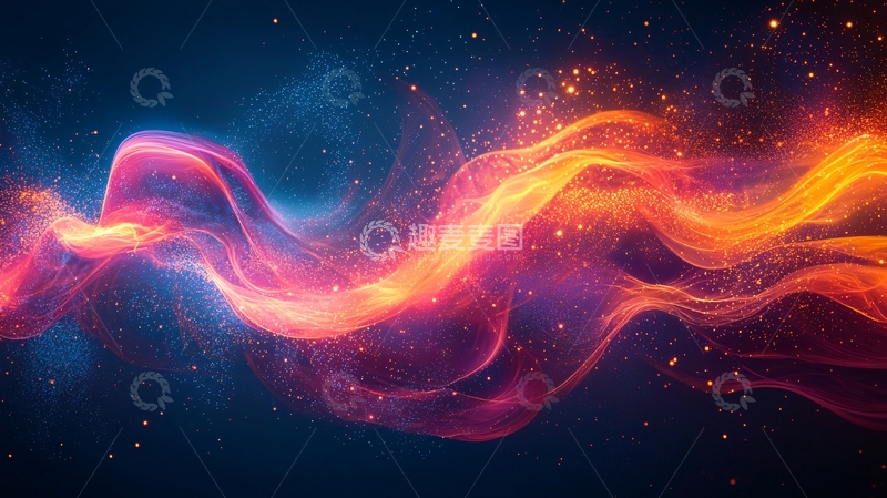 高清大图下载【趣麦麦图】流动的光线能量