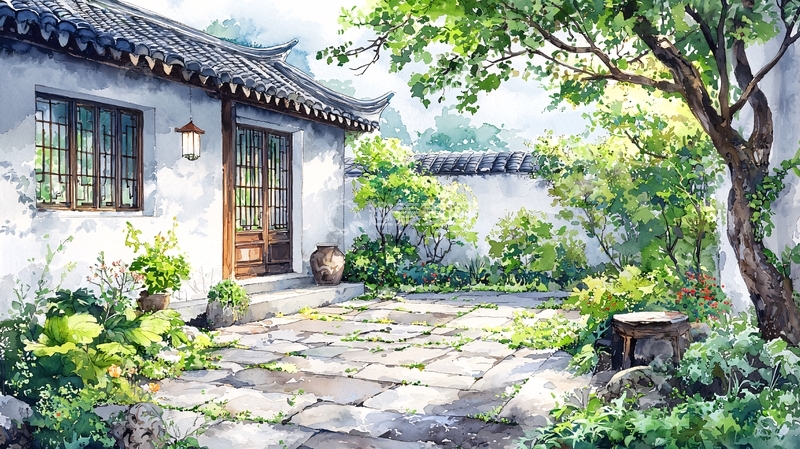高清大图下载【趣麦麦图】中式庭院