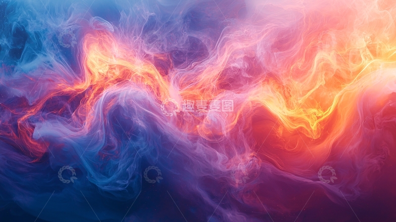 高清大图下载【趣麦麦图】彩色烟雾抽象背景