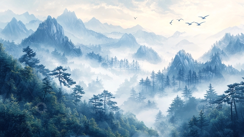 高清大图下载【趣麦麦图】水墨山水