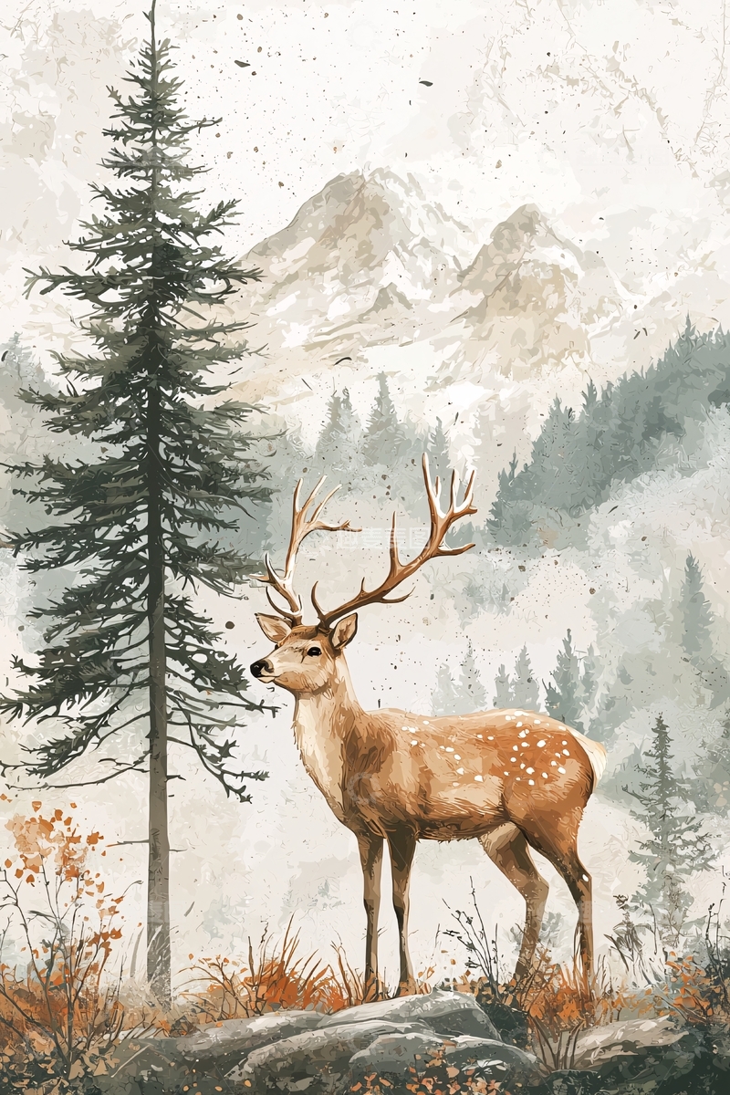 高清大图下载【趣麦麦图】水彩画风格