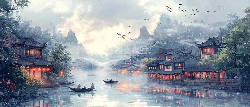高清大图下载【趣麦麦图】水墨江南