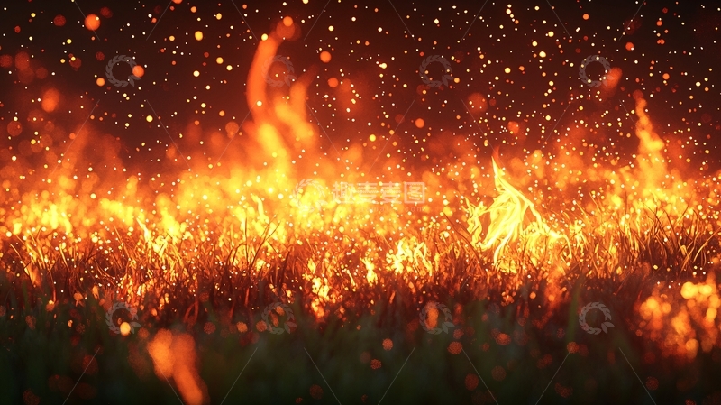 高清大图下载【趣麦麦图】燃烧的草原