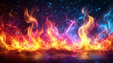 炫彩火焰梦幻背景