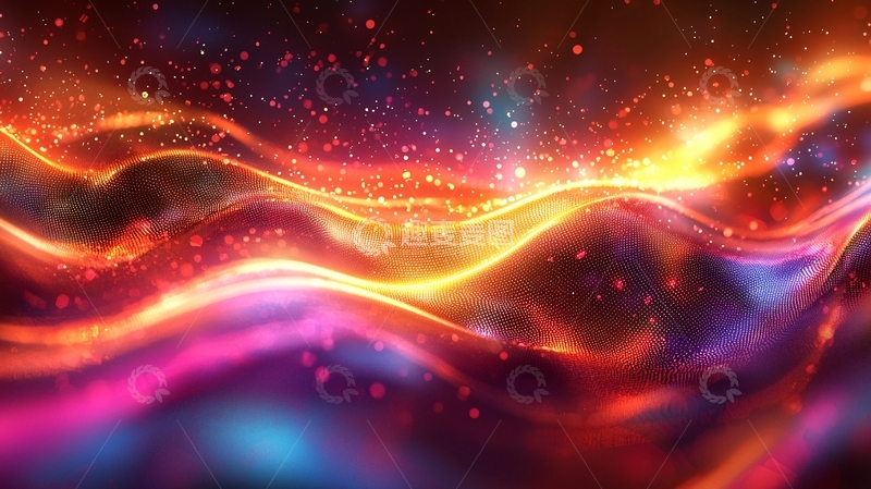 高清大图下载【趣麦麦图】流光溢彩的能量波动