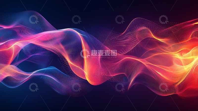 高清大图下载【趣麦麦图】炫彩流体光效背景