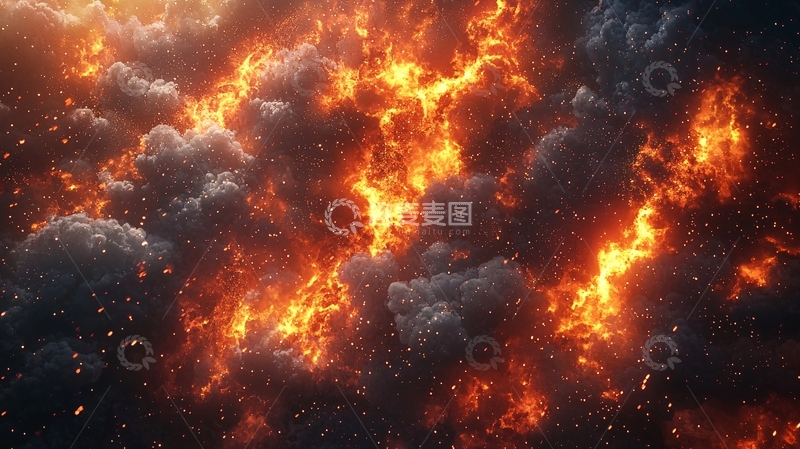 高清大图下载【趣麦麦图】火焰云